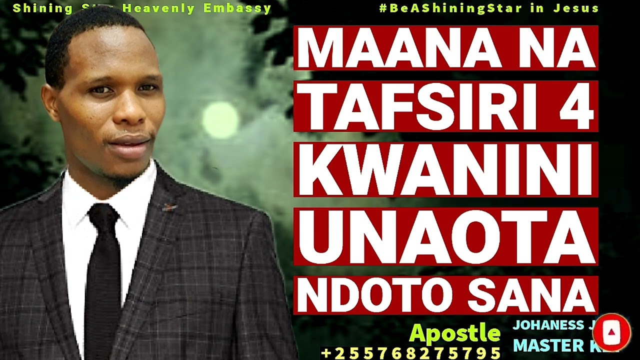 MAANA NA TAFSIRI KUU 4 ZA NDOTO NA KWANINI UNAOTA SANA NDOTO - Apostle Johaness John