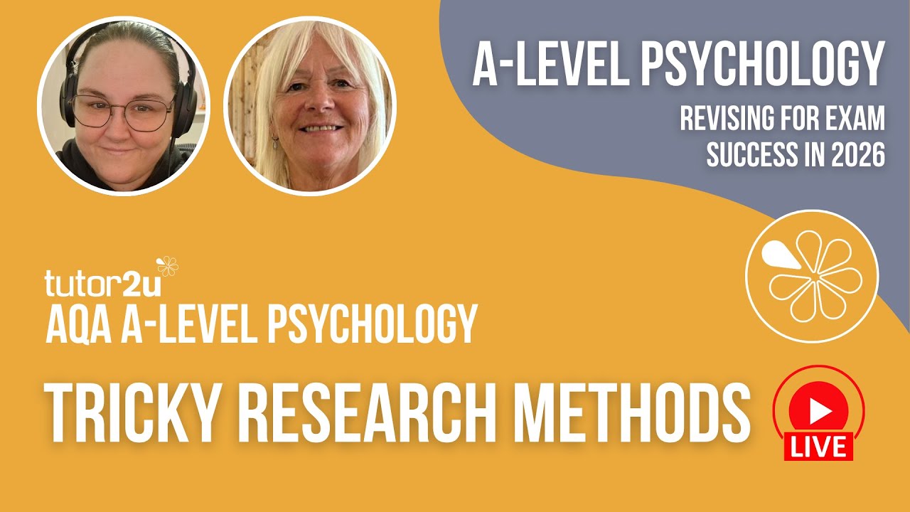 AQA A Level Psychology |Tricky Research Methods| Live Stream - YouTube