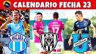 Match Schedule for Matchday 23 of Liga Pro Ecuador 2026