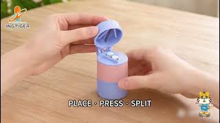 3-in-1 Pill Cutter grinder Storage Case Custom Logo Printing Colors Available