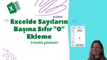 Excelde Sayıların Başına Sıfır Ekleme  - 1903 → 001903
