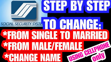 Step by step how to change your name, civil status and gender through online with SSS.