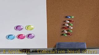 KIROYAL Cork Board 24 x 18 Combo White Board Magnetic Combination Whiteboard Bulletin Dry Erase Boa
