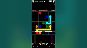 How To Solve Flow Free Courtyard Pack Level 28 7x7 Easy Board Walk Through Solution Walkthrough