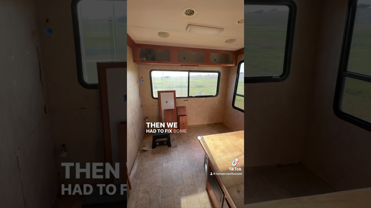 A custom desk with crates: Rv life 