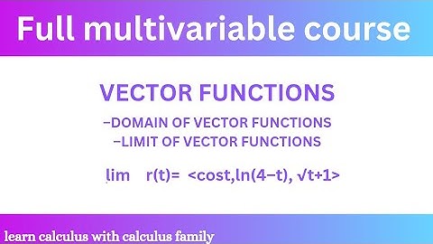 Understanding Domains and Limits of Vector Functions in Multivariable Calculus
