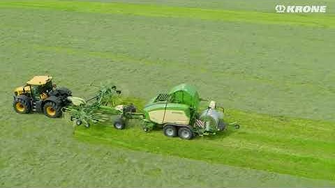 KRONE Swadro BaleTrain – Swathing and baling in one process