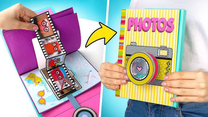 Easy RAINBOW Origami Photo Album DIY - Mini Photo Album DIY 