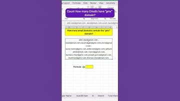 Count Anything Instantly in Excel ! | Count Email Domain | LEN Function | SUBSTITUTE Function |