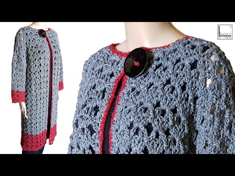 Maglia Donna Traforata All Uncinetto Tunica Cool Spring Tutorial Passo A Passo Youtube