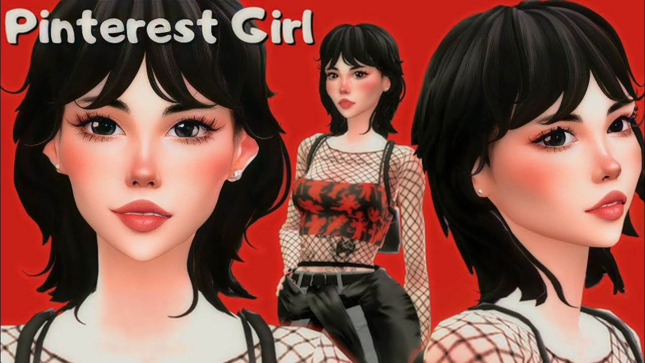 Create A Sim! Pinterest Girl + Cc Download - The Sims 4 - Youtube