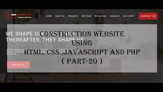 Information Construction Website Using HTML, CSS, Javascript and PHP ( Part-20 )| Connect Project with Database Guide