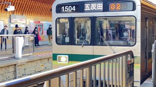 東急池上線1000系1500番台1504F(元1000系1004F)02ウ五反田行き 旗の台到着