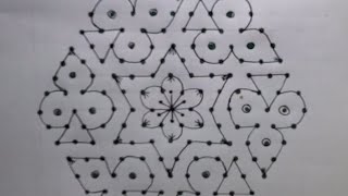 158Dots Dhanurmasam Muggulu Easy Rangoli Design
