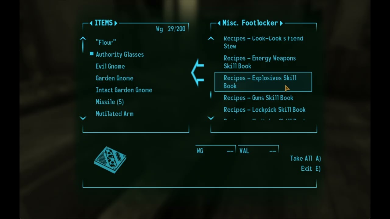 Recipes - Explosives Skill Book