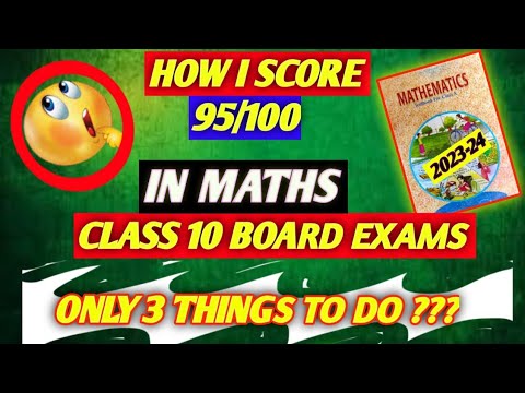 😨How i Score 95/100 in MATHS ||🤩 CLASS 10 BOARD EXAM 2024 ||🤔 How to ...