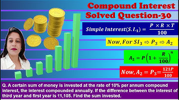 Compound Interest-SQ 30-DAV Math-Class 8-Difference between 3rd yr & 1st yr interest is given,Find P