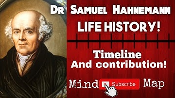 Life history and Biography of Dr Samuel Hahnemann with a mind map