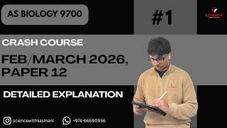 Feb/March 2026 Paper 12 | AS Level Biology 9700 | SOLVED | Part 1