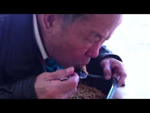 grandpa gave opinion for Japanese noodle