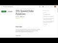 TPU Speed Data Pipelines