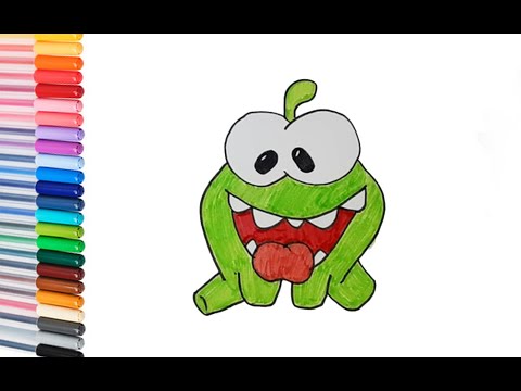 Om Nom Draw Om Nom Drawing For Kids Ам Ням Рисуем Амняшку Рисунки Для Малышей