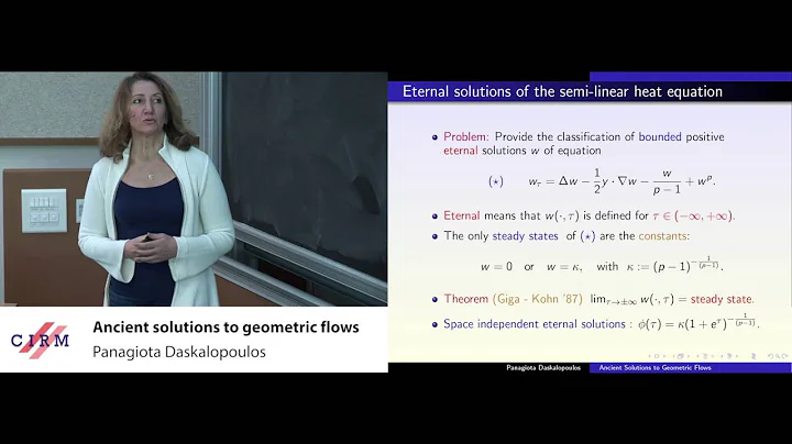 Panagiota Daskalopoulos: Ancient solutions to geom...