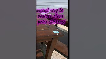 Quick Tip for Price Tag Removal Without Scratching the Furniture Finish! #thrifthaul #furnitureprep