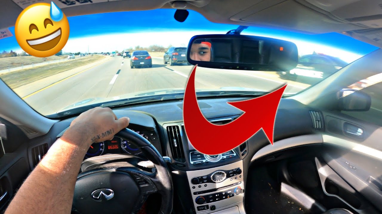 Infiniti g35 hr and g37 hits highway cop was clocking speed pov drive