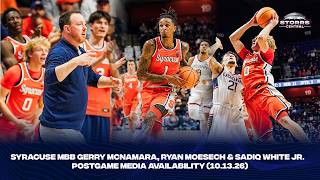 Gerry McNamara, Ryan Moesch & Sadiq White Jr. Postgame Media Availability - UConn (10.13.26)