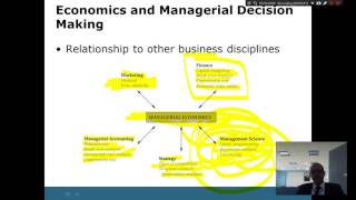 Managerial Economics, Chapter 1, Introduction to decision making concepts and terms.