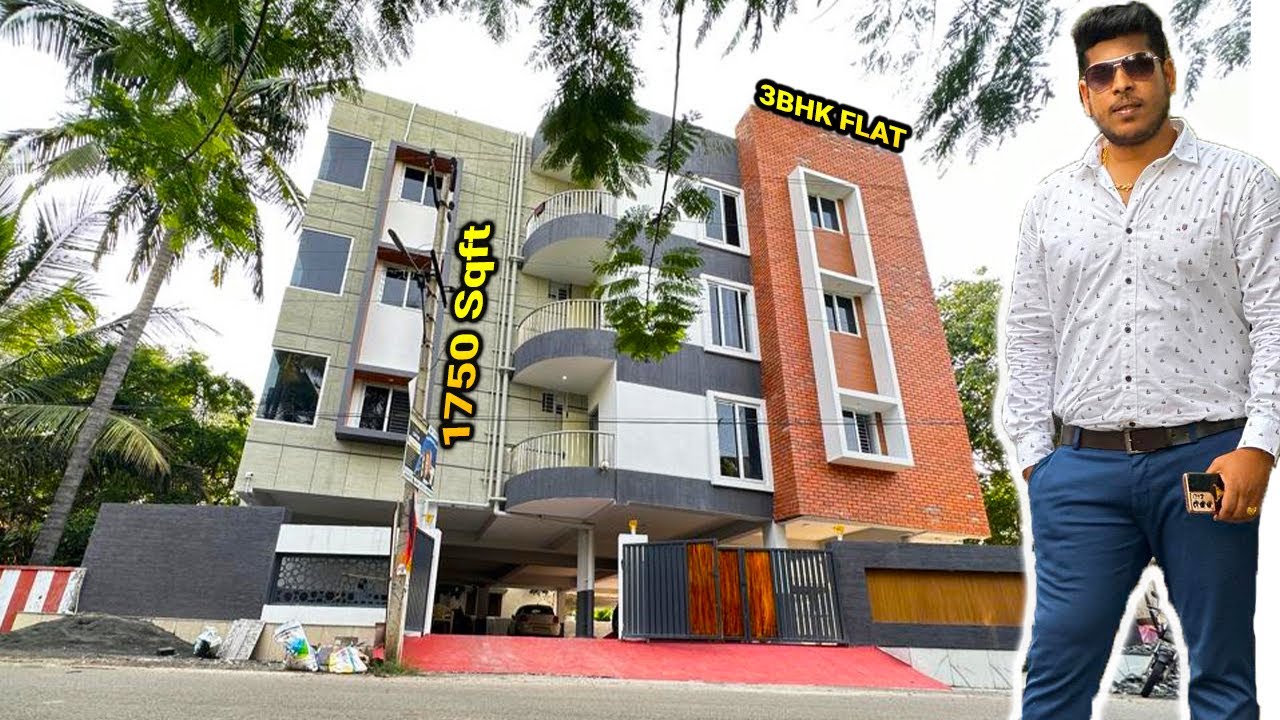 1750 Sqft ல் கிழக்கு பார்த்த 3BHK Luxury Flat For Sales In Coimbatore
