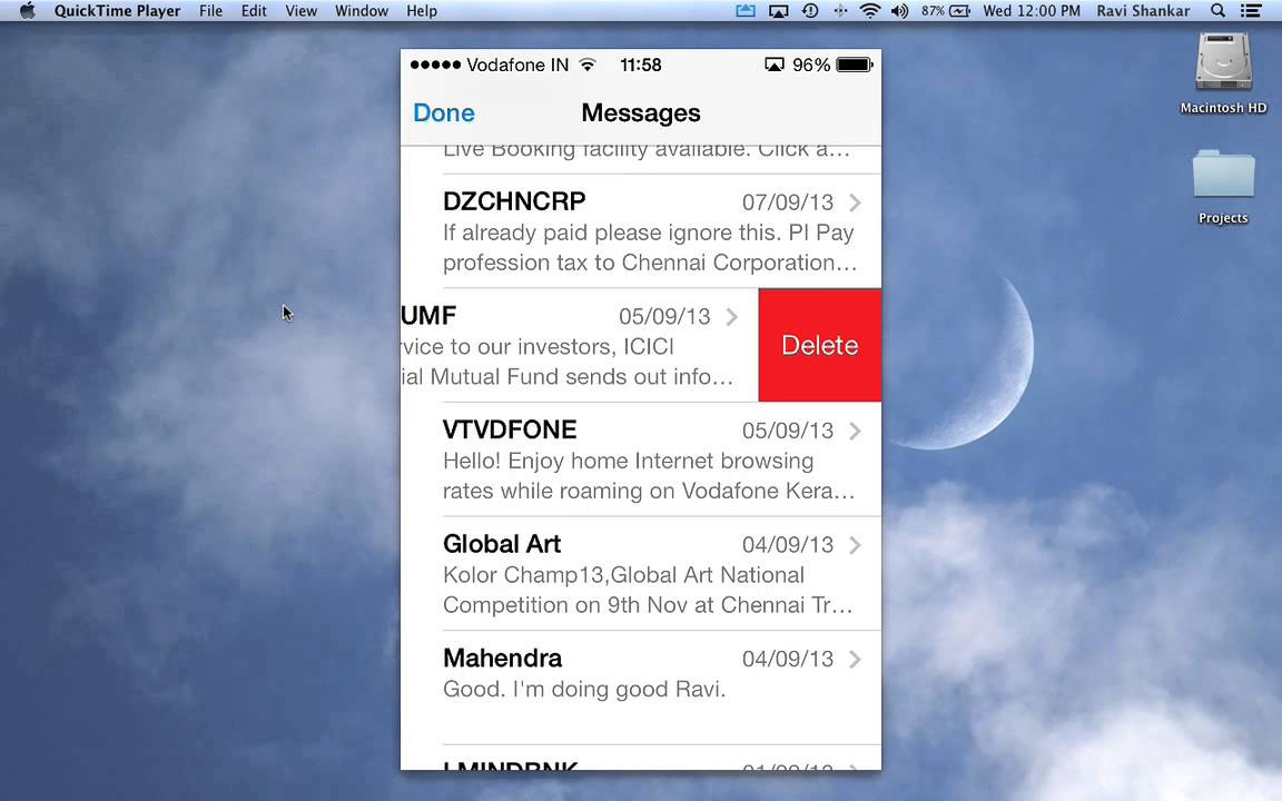 Delete messages in iOS 7 for iPhone - YouTube
