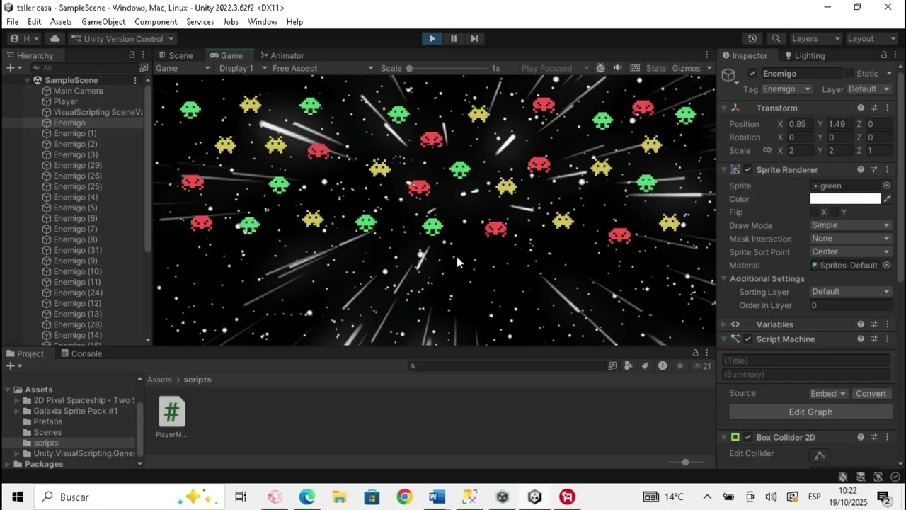 Resolución de ejercicios - Scripting tradicional, y Visual Scripting en Unity