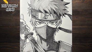 How to Draw Kakashi Hatake Step by Step | Easy Anime Drawing Tutorial for Beginners 