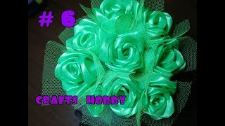 Букет из атласных лент и конфет своими руками. Часть 1: розы / подарок своими руками Букет из атласных лент и конфет своими руками. Часть 1: розы / подарок своими руками