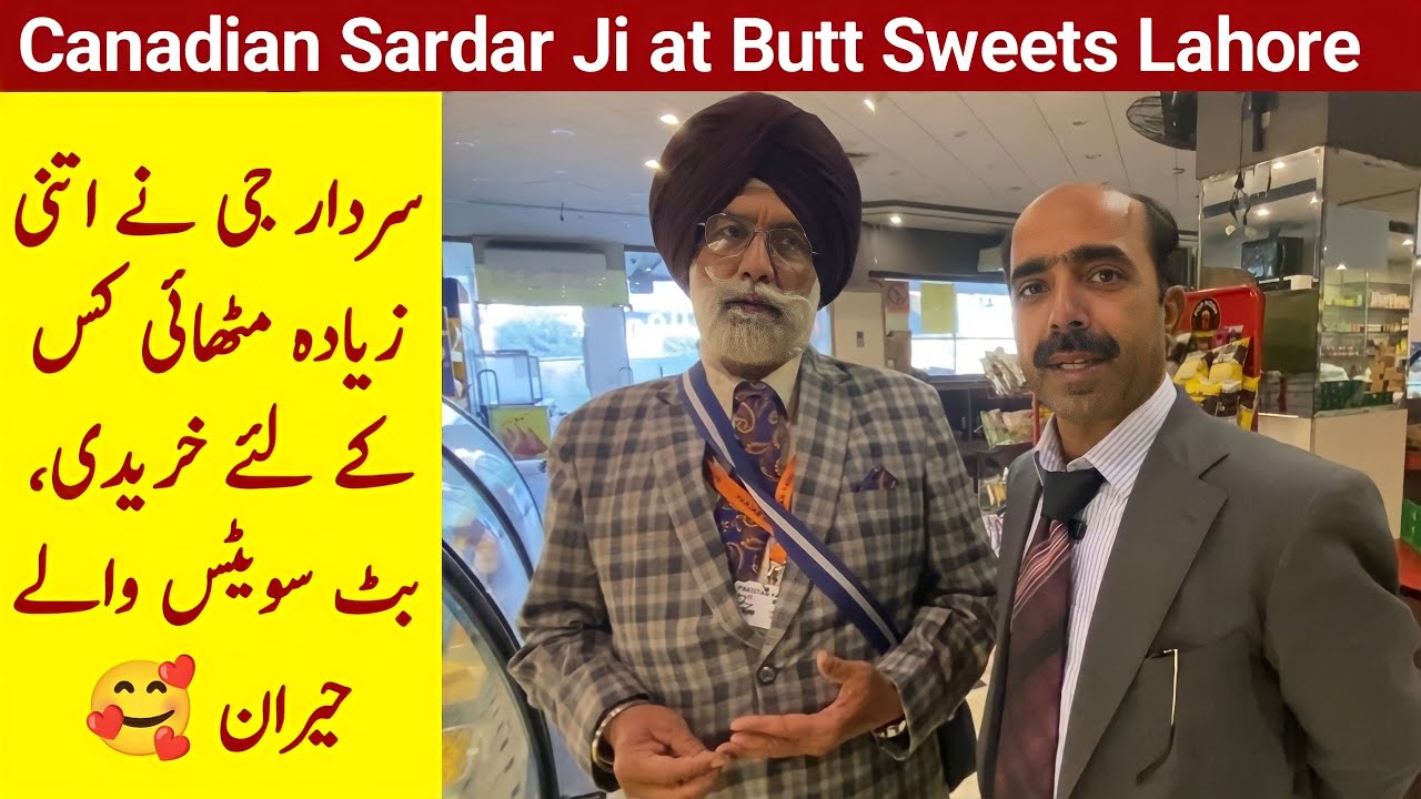 Gurpurab Celebrations 2023 | Canadian Sikh Sardar at Butt Sweets Wahdat Road Lahore