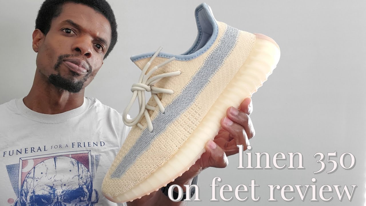 Adidas Yeezy Boost 350 v2 "Linen" On Feet Review (FY5158) - YouTube