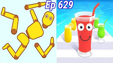 kick & break the Ragdoll game VS Juice Run Gameplay 🥛🧃🥤💥🥰 iOS Walkthrough Android Max Level 629