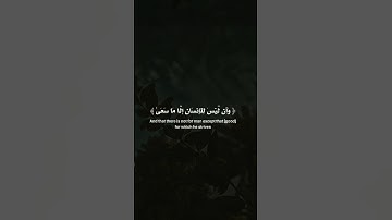 وَأَنْ لَيْسَ لِلْإِنسَانِ إِلَّا مَا سَعَى| #وإن_ليس_للإنسان #ياسر_الدوسري #سورة_النجم #قرآن