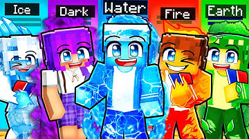 10 FRIENDS on one ELEMENTAL HIGHSCHOOL BLOCK in Minecraft!