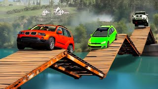 CARS VS ZIG ZAG BRIDGE