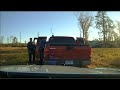 Arkansas state police trooper morphis stops red gmc truck driver driving on suspended 121723