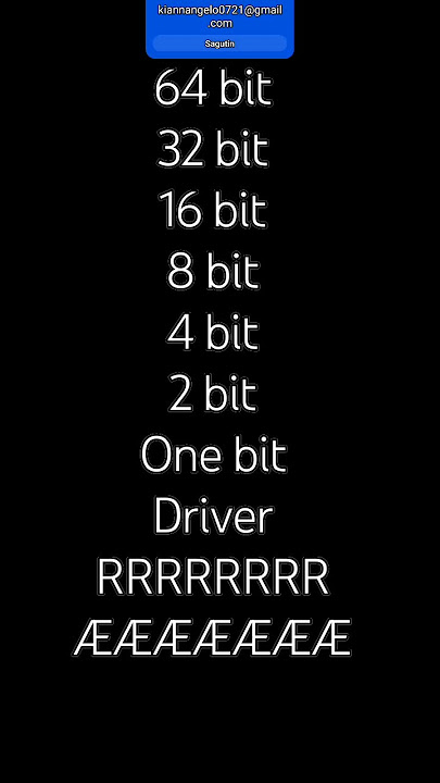 64 bit 32 bit 16 bit 8 bit 4 bit 2 bit 1 bit ¼ bit ⅕ bit ⅛ bit ⅒ bit