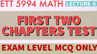 first two chapters online test,Math for ett second exam,5994 math live class.