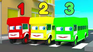 Ten Little Buses | One Little Two Little | Fun Learning | Pilli Go | Nursery Rhymes & Kids Songs