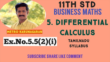 11th Std BM Ex.5.5(2)(i) Differentiate with respect to x, (e^x)/(1+x)