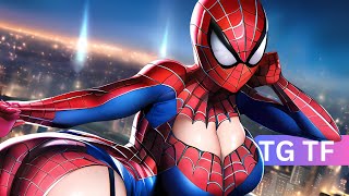 [TG TF] Spiderman into the Spider-VerSE-X | Male to Female | Transformation Animation Gender Bender