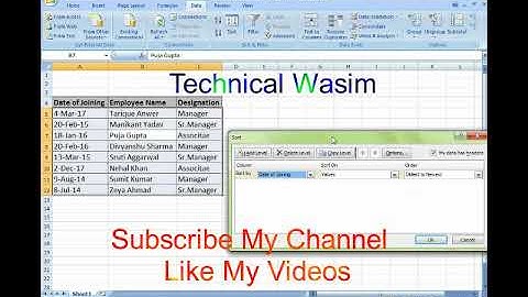 Sort Date in Excel Oldest to Newest by Abdul Wasim Fahim