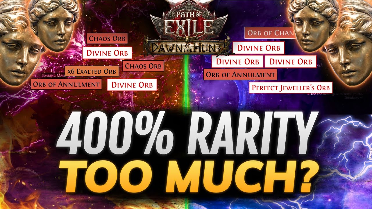 [PoE 2] Is 400% RARITY TOO MUCH? - 400% vs 100% vs 200% Farm + Atlas ...